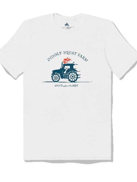 Diddly Squat Farm White Tractor T Shirt